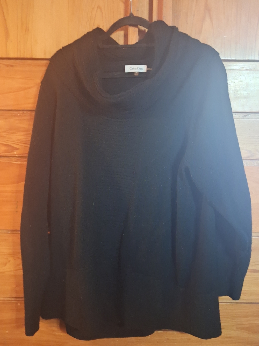 Calvin Klein Black Cowl Neck Pullover Sweater